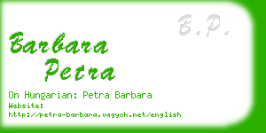 barbara petra business card